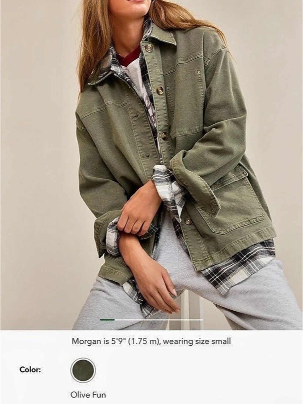 Aerie Utility Jacket in Green *NEW*